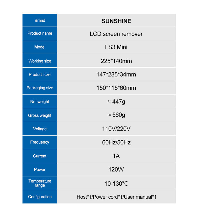 Cargue la imagen en el visor de la galería, [LS3 Mini] SUNSHINE Portable Heating Pad LCD Screen Remover - Polar Tech Australia
