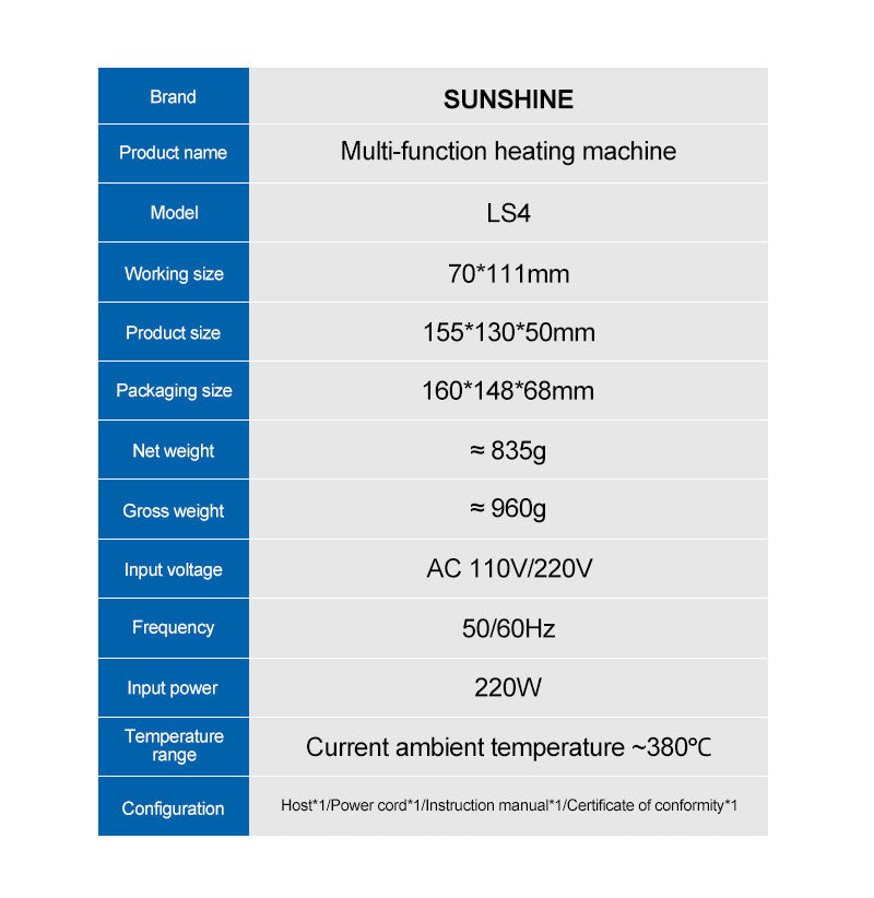 Chargez l&#39;image dans la visionneuse de la galerie, SUNSHINE LS4 Multi-Function Heating Machine - Polar Tech Australia

