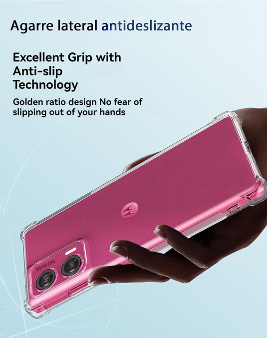 Motorola Edge 50 Fusion  - AirPillow Cushion Transparent Soft Clear TPU Four Corners Protective Case - Polar Tech Australia