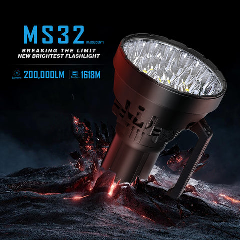 Cargue la imagen en el visor de la galería, [MS32] IMALENT Brightest Powerful Flashlight 200,000 Lumens, 1618 Meter Throw - Polar Tech Australia
