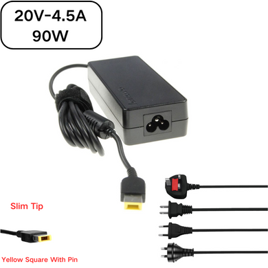 [20V-4.5A/90W][Cuadrado amarillo] Cargador adaptador de fuente de alimentación de CA para computadora portátil Lenovo original
