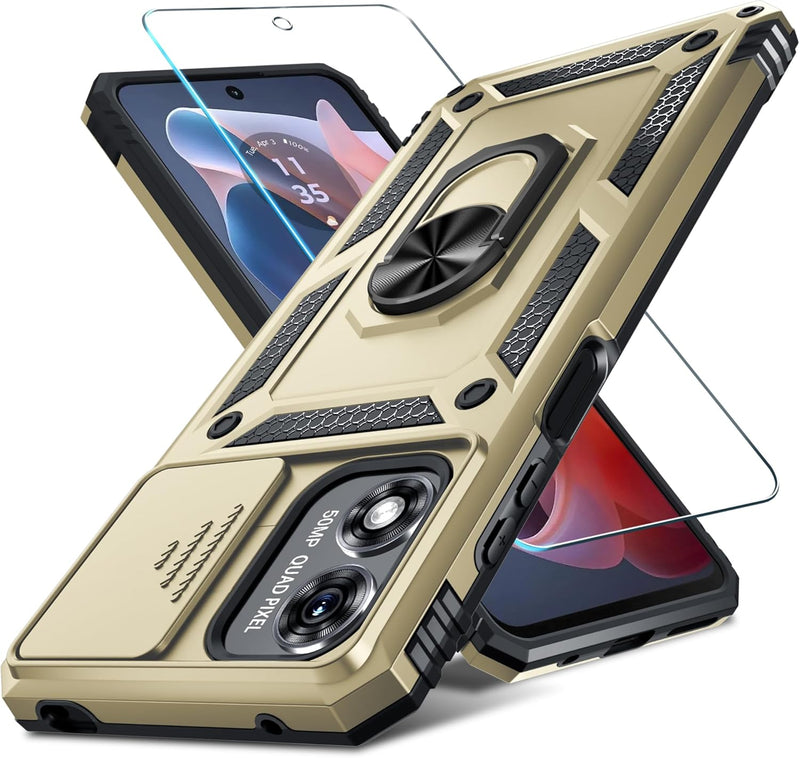 Load image into Gallery viewer, [Magnetic Ring Kickstand][Slide Camera Cover] Motorola Moto G Play 2024 - Shield Shockproof Rugged Heavy Duty Case - Polar Tech Australia
