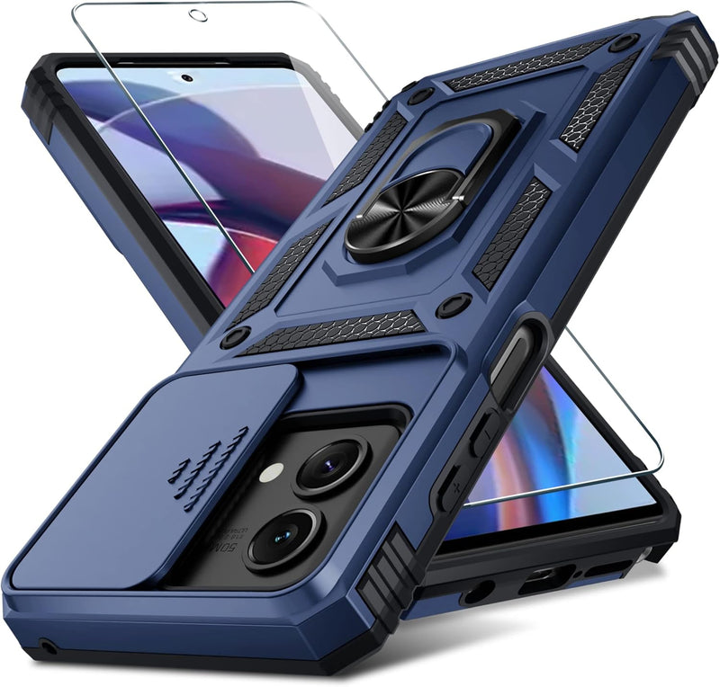 Load image into Gallery viewer, [Magnetic Ring Kickstand][Slide Camera Cover] Motorola Moto G Stylus 5G 2024 - Shield Shockproof Rugged Heavy Duty Case - Polar Tech Australia
