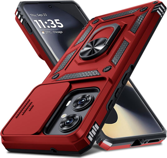 [Ring Rotating Stand][Camera Lens Cover] Motorola Moto Edge 2024 - Shield Shockproof Rugged Heavy Duty Case - Polar Tech Australia