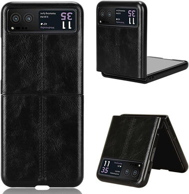 [Built-in Kickstand] Motorola Moto Razr 40/Razr 2023 - PU Leather Shockproof Heavy Duty Case - Polar Tech Australia