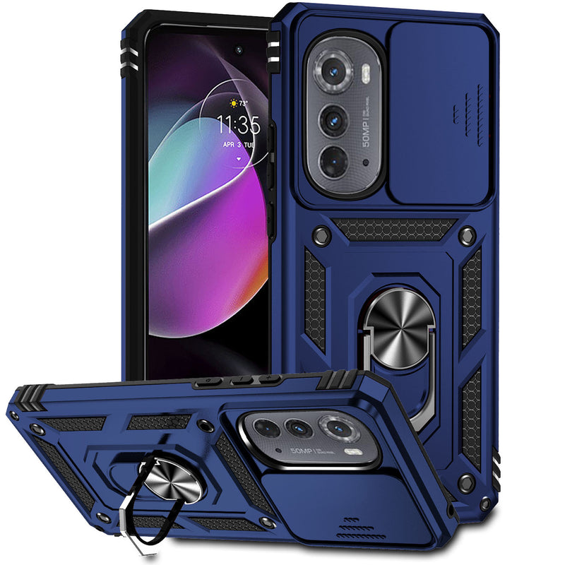 Load image into Gallery viewer, [Magnetic Ring Kickstand][Camera Cover] Motorola Moto Edge 2022 - Shield Shockproof Rugged Heavy Duty Case - Polar Tech Australia
