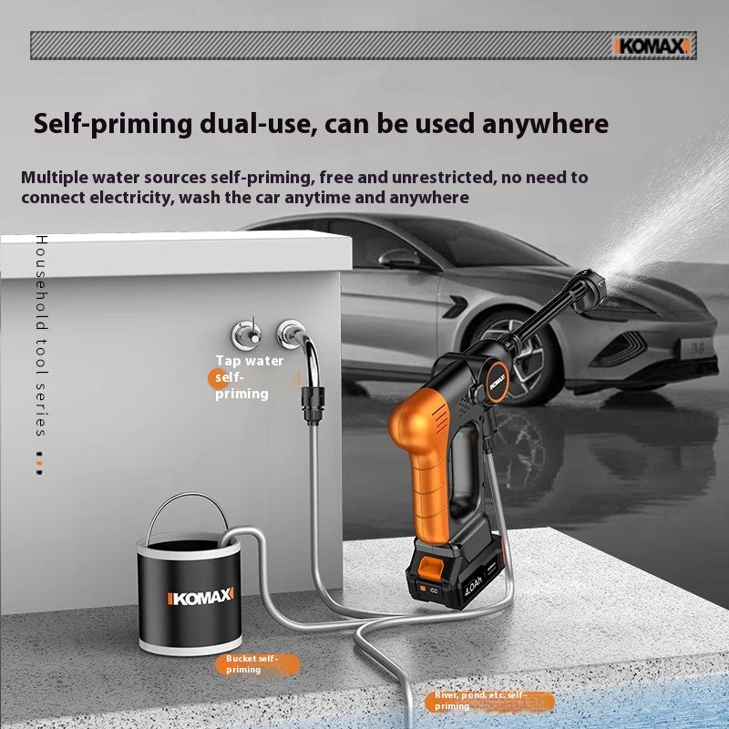 Chargez l&#39;image dans la visionneuse de la galerie, Komax 21V High Power Cordless Wireless High Pressure Car Washing Machine, Cleaning Garden Work Watering Machine

