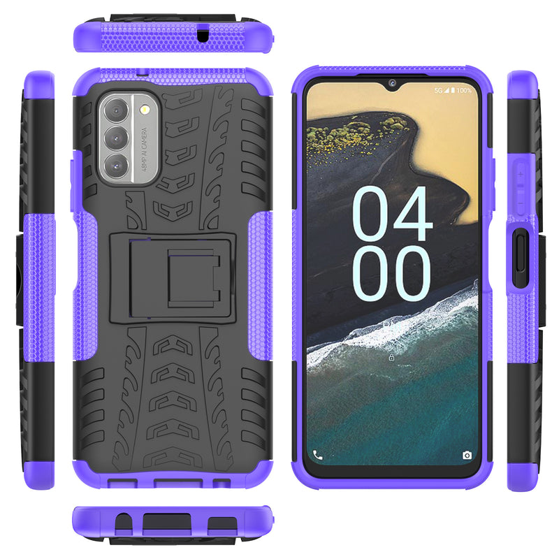 Cargue la imagen en el visor de la galería, Nokia G300 - Shield With Kickstand Hard PC Back Cover Soft TPU Dual Layer Protection Case - Polar Tech Australia
