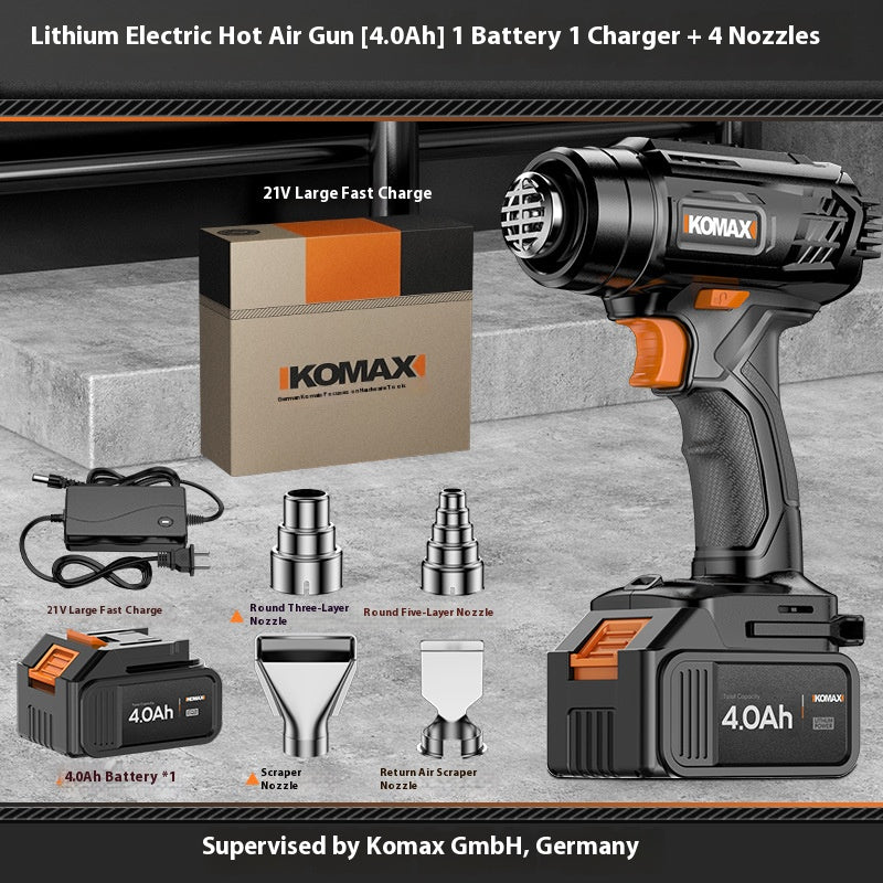 Cargue la imagen en el visor de la galería, [Battery + Charger Bundle Kit] Komax Cordless Portable 21V Battery Powered Heating Hot Air Gun Station
