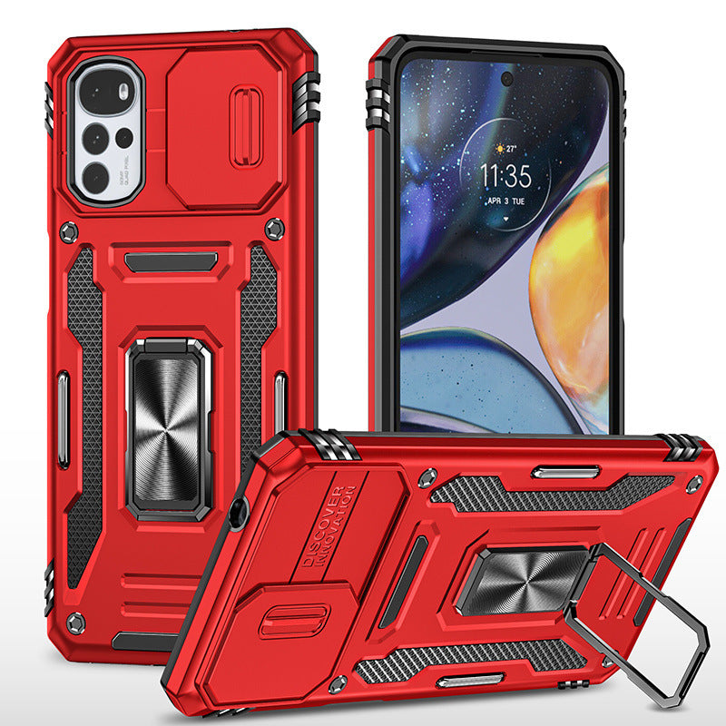 Chargez l&#39;image dans la visionneuse de la galerie, [Magnetic Rotable Kickstand][Slide Camera Cover] Motorola Moto G22 - Shield Shockproof Rugged Heavy Duty Case - Polar Tech Australia
