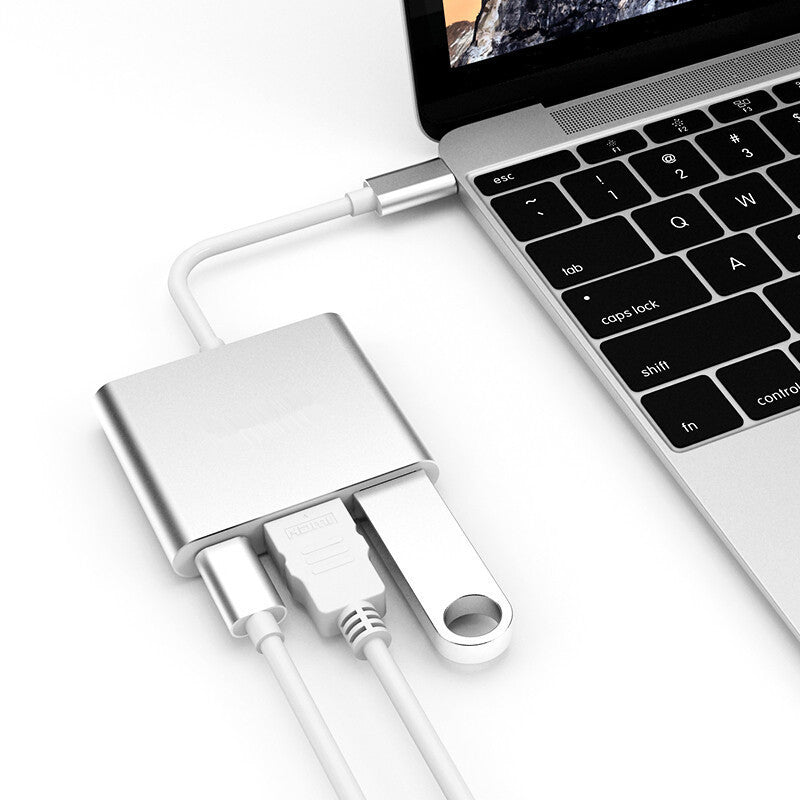 Load image into Gallery viewer, [Type C to HDMI+USB+PD] 3 in 1 USB-C Type C USB 3.0 HUB HDMI PD Adapter Converter Splitter
