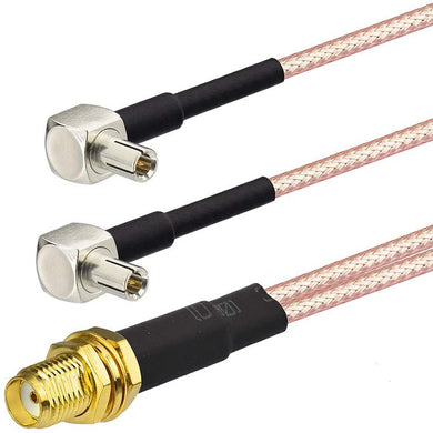 [15cm] SMA Female to Dual TS9 Male Splitter Cable - Polar Tech Australia