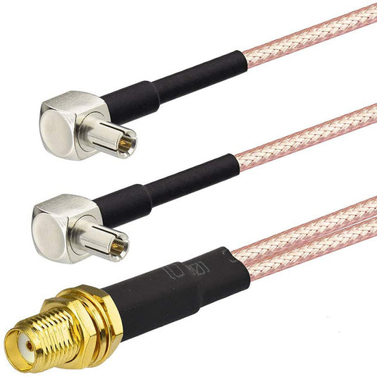 [15cm] SMA Female to Dual TS9 Male Splitter Cable - Polar Tech Australia