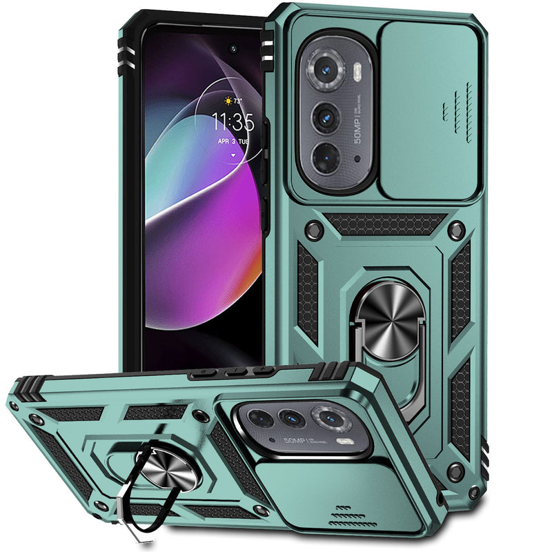 Load image into Gallery viewer, [Magnetic Ring Kickstand][Camera Cover] Motorola Moto Edge 2022 - Shield Shockproof Rugged Heavy Duty Case - Polar Tech Australia
