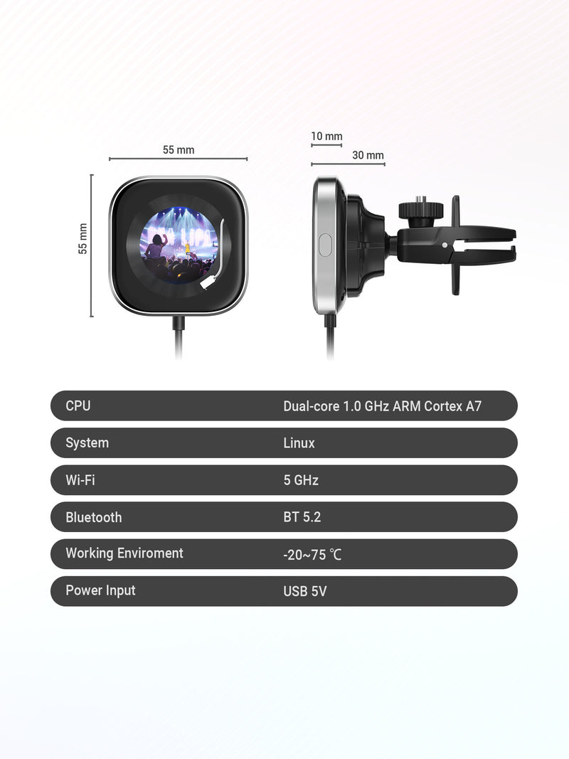 Cargue la imagen en el visor de la galería, Plug and Play Wireless CarPlay Adapter With Built-in Screen for iPhone 11/12/13/14/15/16 - Polar Tech Australia
