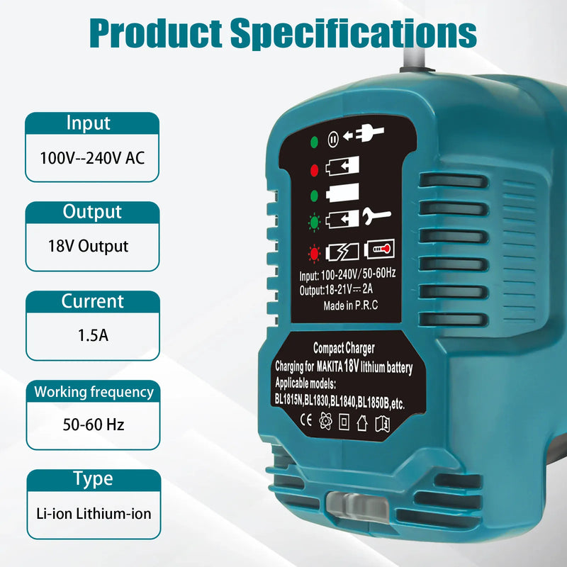 Load image into Gallery viewer, Replacement Mini Charger For Makita 18V Tool Battery - Polar Tech Australia
