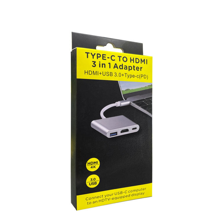 Load image into Gallery viewer, [Type C to HDMI+USB+PD] 3 in 1 USB-C Type C USB 3.0 HUB HDMI PD Adapter Converter Splitter
