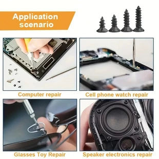 Load image into Gallery viewer, [800 Pieces] Black Alloy Steel M2 Self Tapping Screws PC Computer Laptop Mobile Phone Printer Electronics Screw Set
