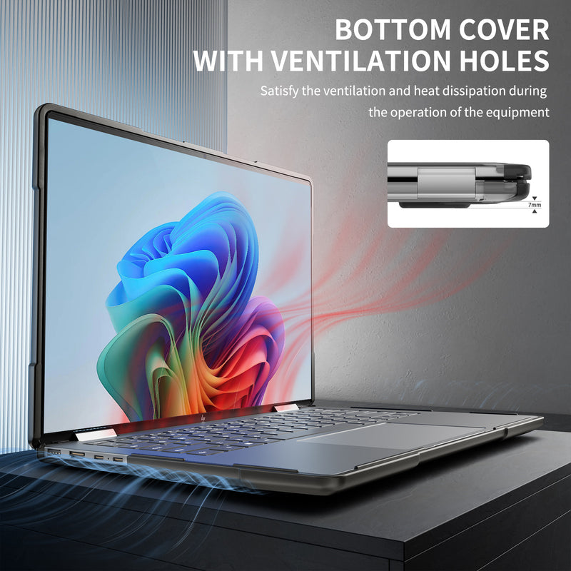 Load image into Gallery viewer, HP ENVY X360 14 14-inch (2024) Matte Transparent Cooling Stand and Shockproof Case - Polar Tech Australia
