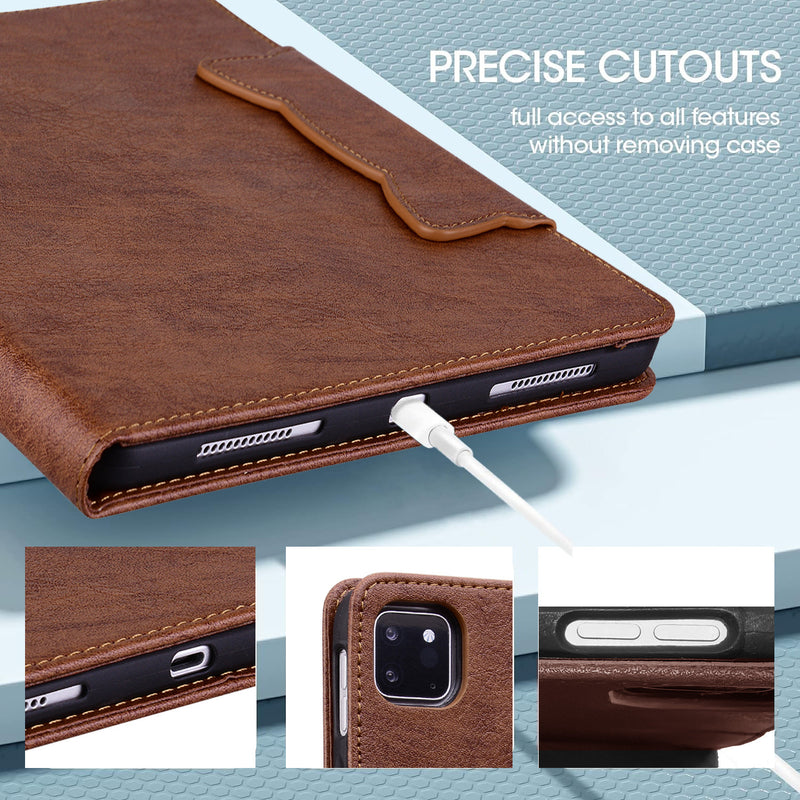 Chargez l&#39;image dans la visionneuse de la galerie, Apple iPad 5/6 9.7&#39;&#39; 5/6th Gen (2017/2018) Business Retro Matte Leather Protective Case

