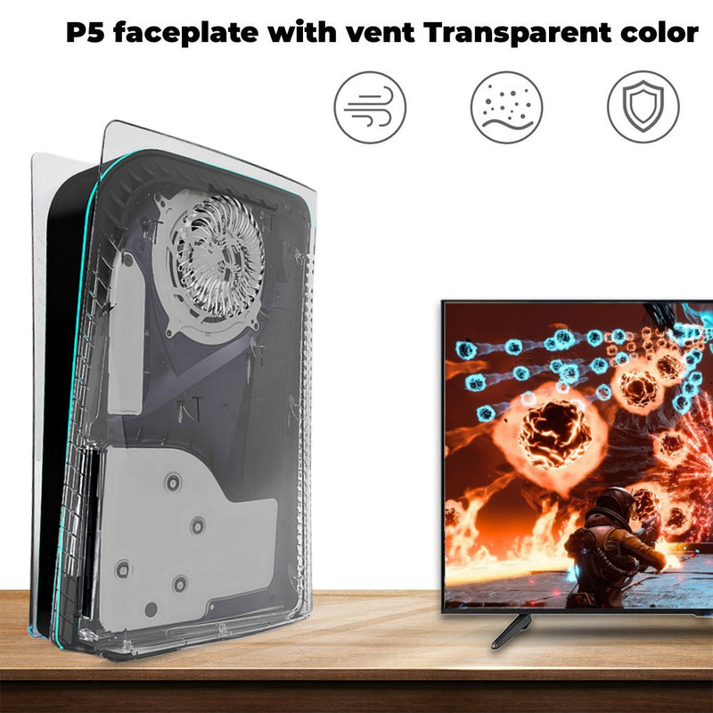 Cargue la imagen en el visor de la galería, PS5 Shell Transparent Replacement Cover - Polar Tech Australia

