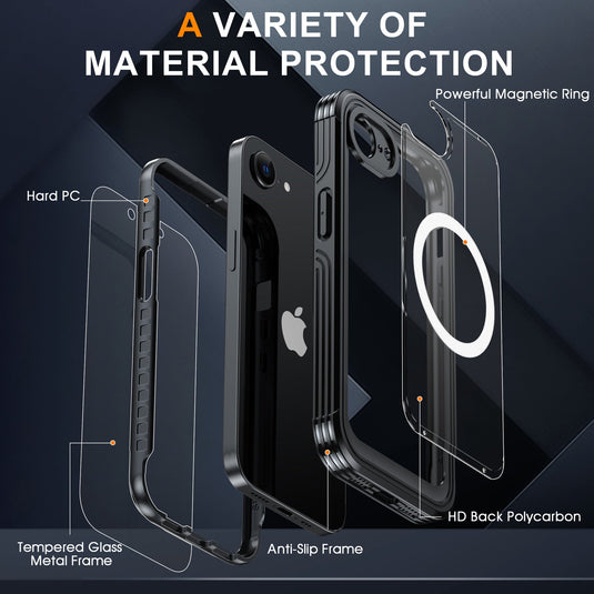 [Magsafe Compatible] Apple iPhone 16e Transparent Shockproof Wireless Charging Case - Polar Tech Australia