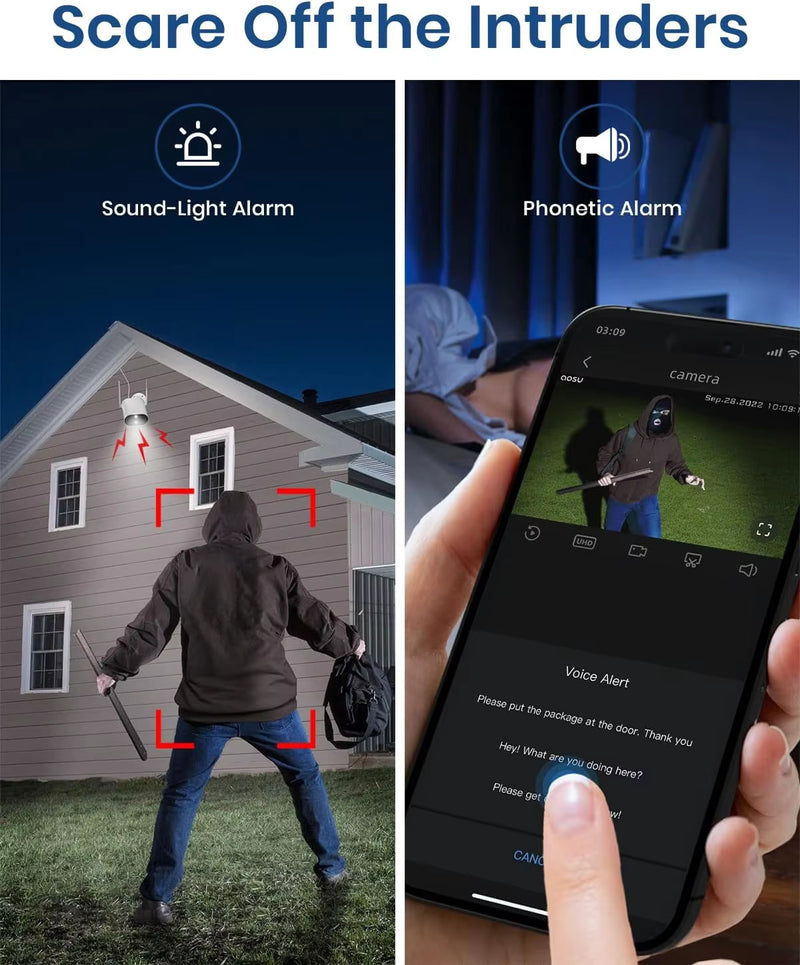 Chargez l&#39;image dans la visionneuse de la galerie, [TUYA Smart Home] 4MP FHD Wireless WIFI Bullet Outdoor Security Full Color Night Vision Camera - Polar Tech Australia
