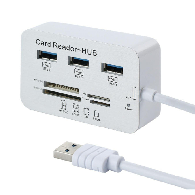 Chargez l&#39;image dans la visionneuse de la galerie, [7-in-1] Type C USB 3.0 Hub Card Reader – Computer Expansion with Multiple Interfaces (COMBO Card Reader + HUB) - Polar Tech Australia

