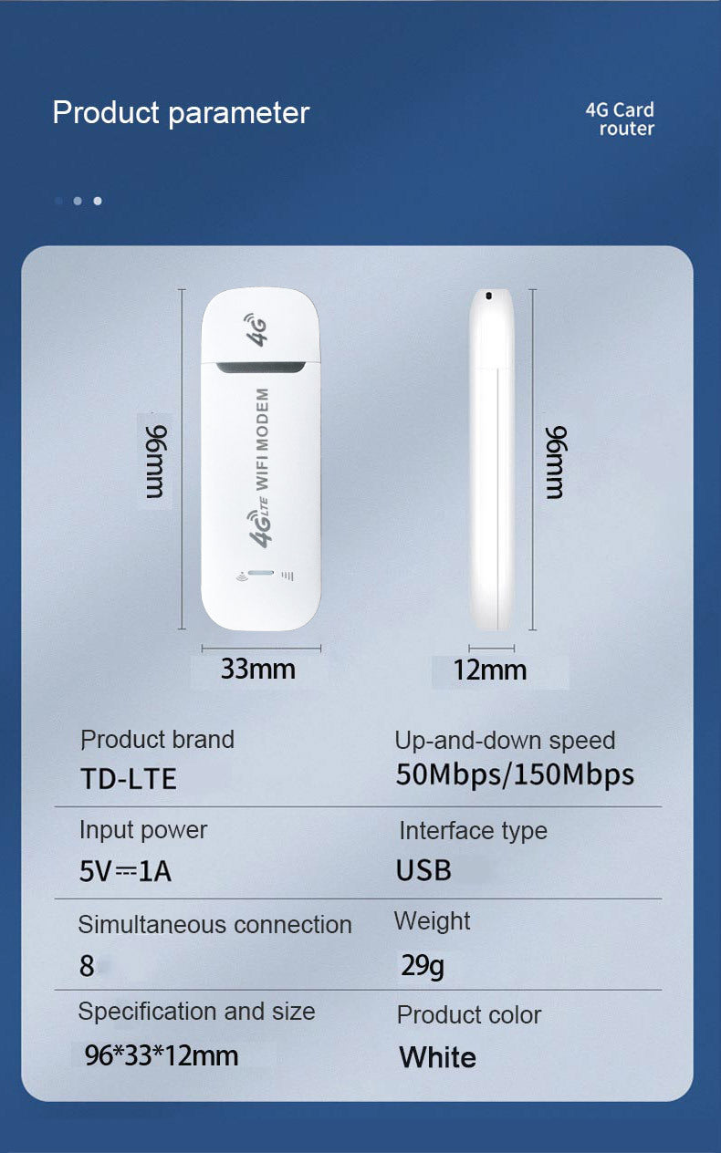 Load image into Gallery viewer, [U96-3] 4G Wireless Internet Dongle LTE SIM Card Mini Portable 4G Modem 150Mbps with WiFi USB Dongle - Polar Tech Australia

