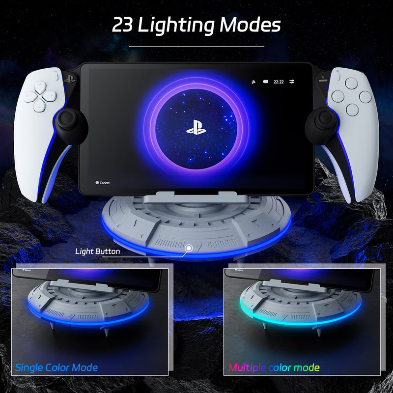 Cargue la imagen en el visor de la galería, PS5 Portal Streaming Handheld Charging Dock - Spaceship Design with Vibrant RGB Lights - Polar Tech Australia
