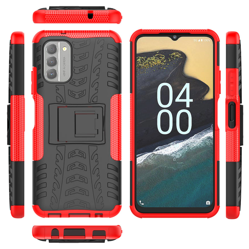 Cargue la imagen en el visor de la galería, Nokia G300 - Shield With Kickstand Hard PC Back Cover Soft TPU Dual Layer Protection Case - Polar Tech Australia
