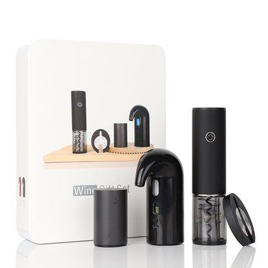 [4 in 1] Wine Accessories Gift Box Luxury Wine Decanter & Opener