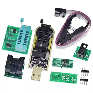 [CH341A]  [8 in 1] BIOS Programmer Set (1.8V / 3.3V / 5V) SPI Flash USB Programming Module + SOIC8/SOP8 Test Clip - Polar Tech Australia