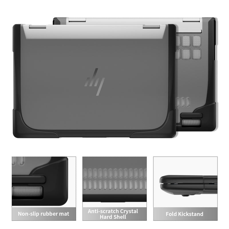 Load image into Gallery viewer, HP ENVY X360 14 14-inch (2024) Matte Transparent Cooling Stand and Shockproof Case - Polar Tech Australia
