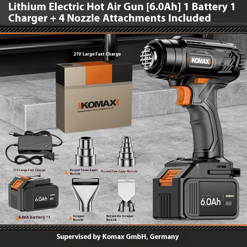 Cargue la imagen en el visor de la galería, [Battery + Charger Bundle Kit] Komax Cordless Portable 21V Battery Powered Heating Hot Air Gun Station
