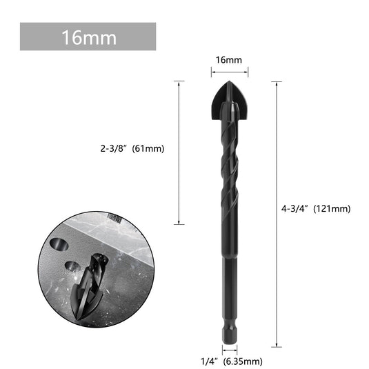 [9 in 1] Concrete Drill Bit Set Cross Carbide Tip Masonry Drill Bits Set (3 - 16mm)