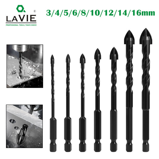 [9 in 1] Concrete Drill Bit Set Cross Carbide Tip Masonry Drill Bits Set (3 - 16mm)
