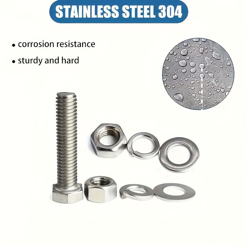 Load image into Gallery viewer, [240 Pieces] Stainless Steel M4 M5 Hex Socket Screws, Bolts, Nuts Washers &amp; Lock Washers Set with Storage Box
