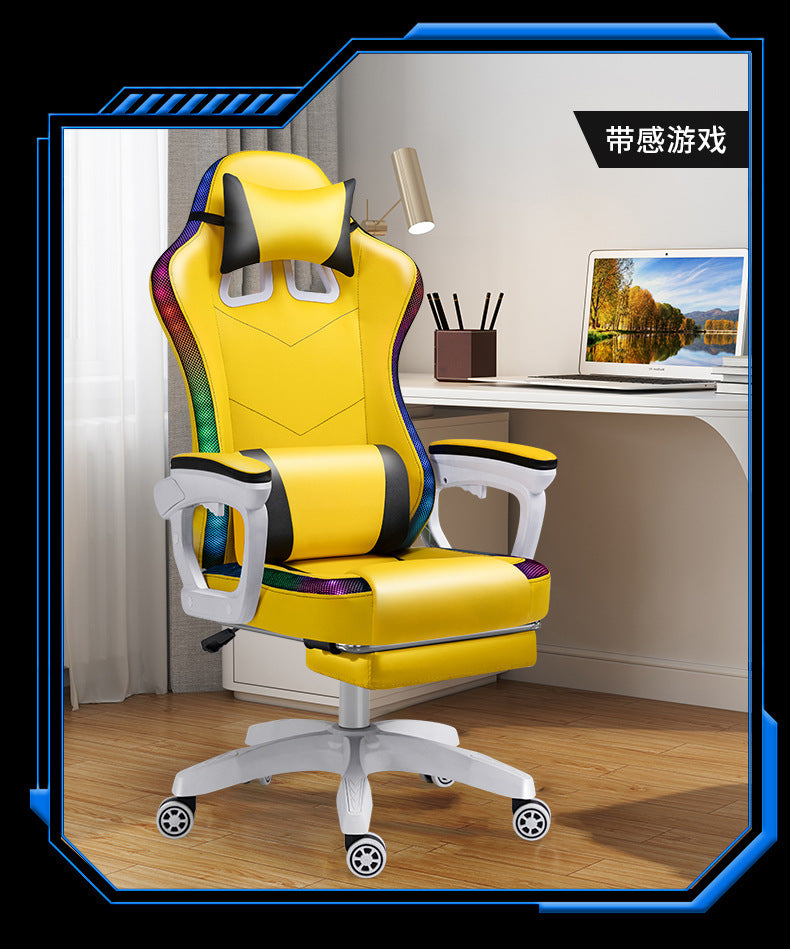 Load image into Gallery viewer, [Built-in RGB Light &amp; Bluetooth Speaker] American Style PU Leather Gaming Racing Chair OFFICE Computer Chair - Polar Tech Australia
