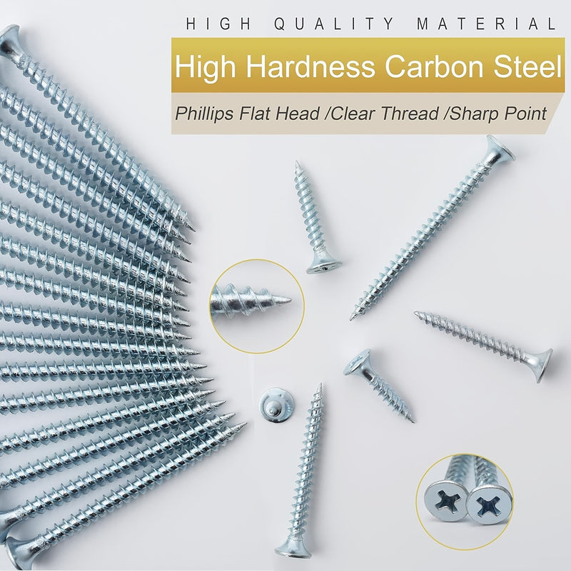 Load image into Gallery viewer, [209 Pieces] Stainless Steel Self-Tapping M3.5 #6 Wood Screw Self-Drilling Assortment Kit
