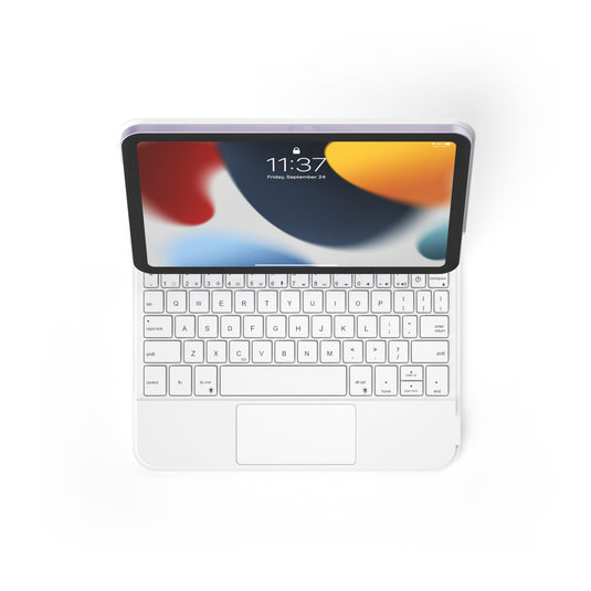 KIBO Apple iPad Mini 8.3'' 6/7th Gen (2021/2024) - Easy-Set Floating Cantilever Stand Precision Multi-Touch Trackpad Smart Wireless Keyboard Case With Backlit Keys