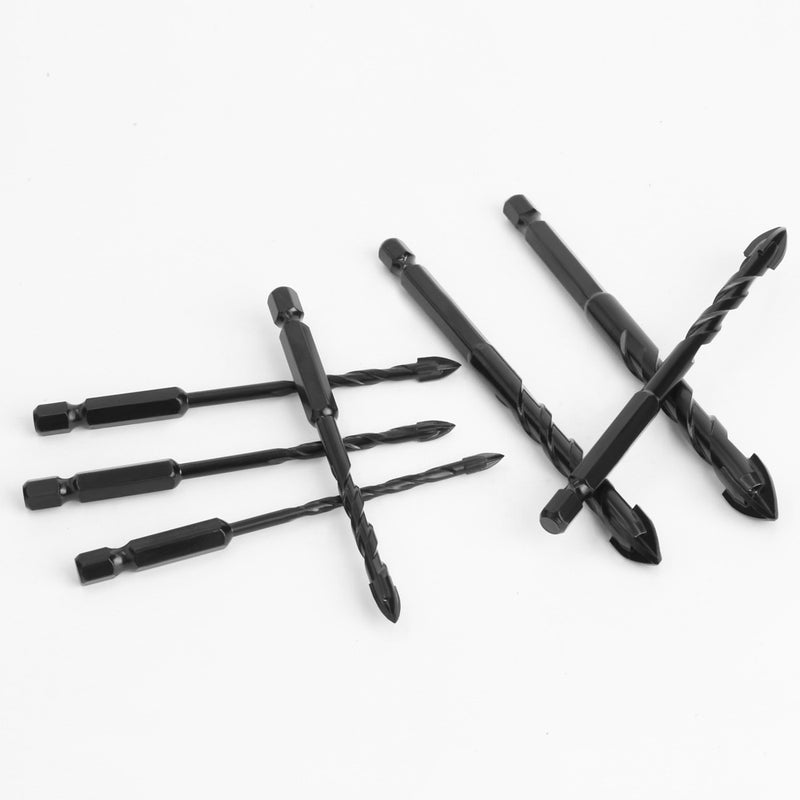 Cargue la imagen en el visor de la galería, [9 in 1] Concrete Drill Bit Set Cross Carbide Tip Masonry Drill Bits Set (3 - 16mm)
