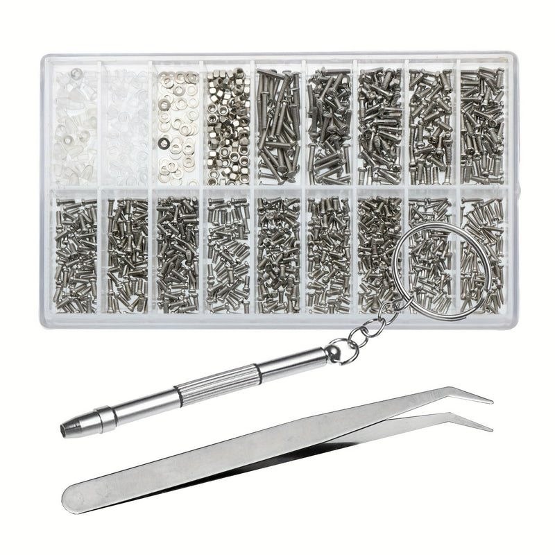 Load image into Gallery viewer, [1000 Pieces] Essential Eyewear Watch Camera Repair Screw Set Tool Kit
