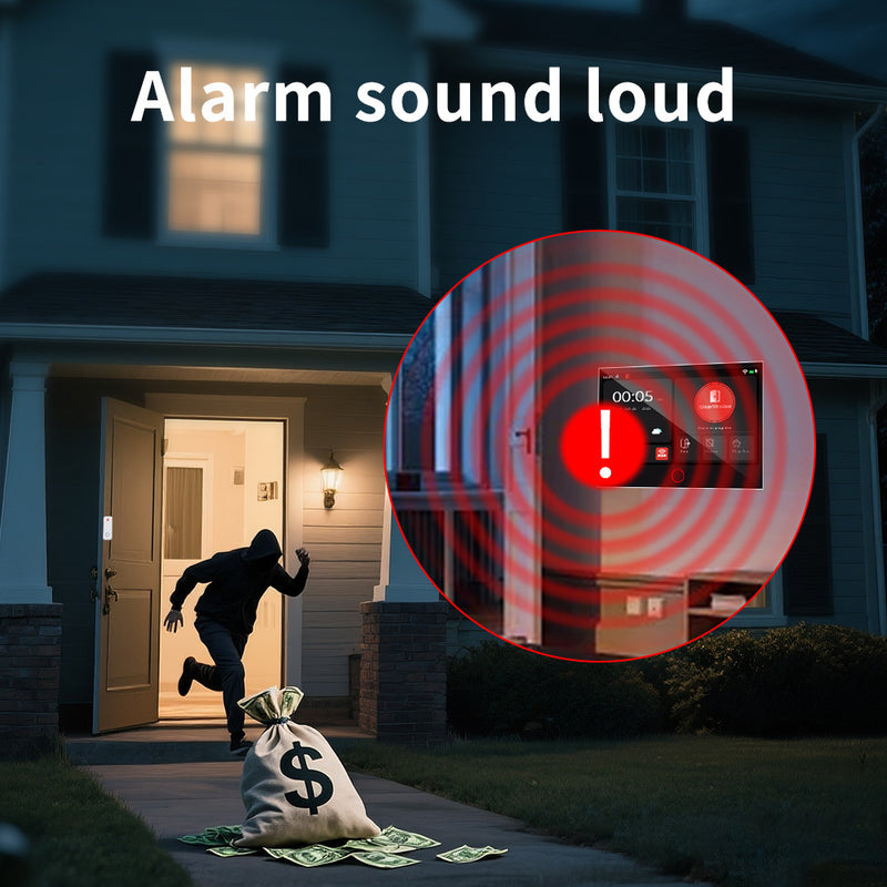 Cargue la imagen en el visor de la galería, Tuya WiFi+GSM 4G &amp; WIFI Touch Screen Wireless Home Security PIR SOS Alarm System Set
