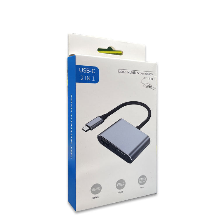 Cargue la imagen en el visor de la galería, [TYPE-C TO HDMI &amp; VGA] USB-C to HDMI &amp; VGA Female 4K 30HZ Cable HDTV TV Digital Smart Converter Cable

