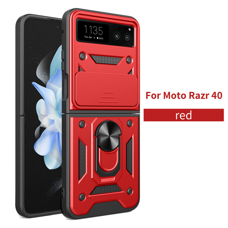 Load image into Gallery viewer, [Sliding Camera Cover][Built-in Stand] Motorola Moto Razr 40/Razr 2023 - Military Grade Hard PC Rugged Heavy Duty Case - Polar Tech Australia
