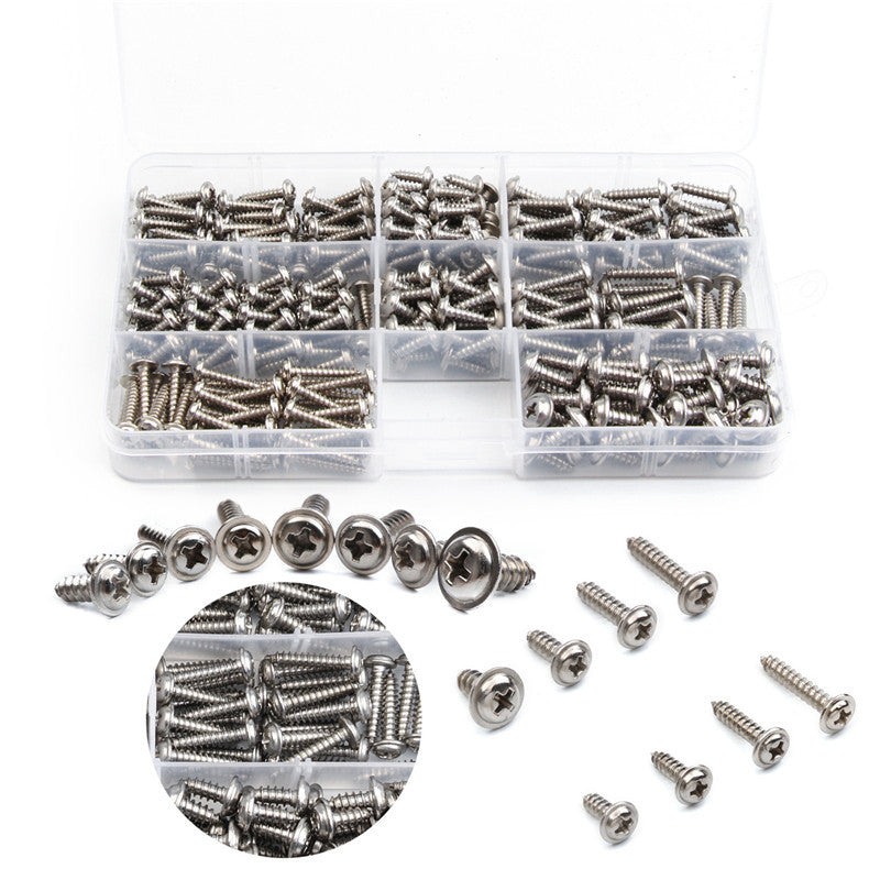 Load image into Gallery viewer, [340 Pieces] Stain Steel Self Tapping Screw M3.5 M4.2 M4.8 Cross Self Drilling Screws With Washer
