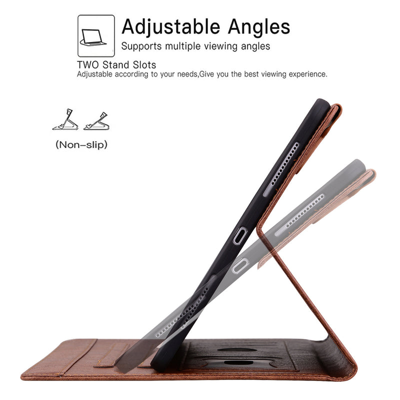 Chargez l&#39;image dans la visionneuse de la galerie, Apple iPad 5/6 9.7&#39;&#39; 5/6th Gen (2017/2018) Business Retro Matte Leather Protective Case
