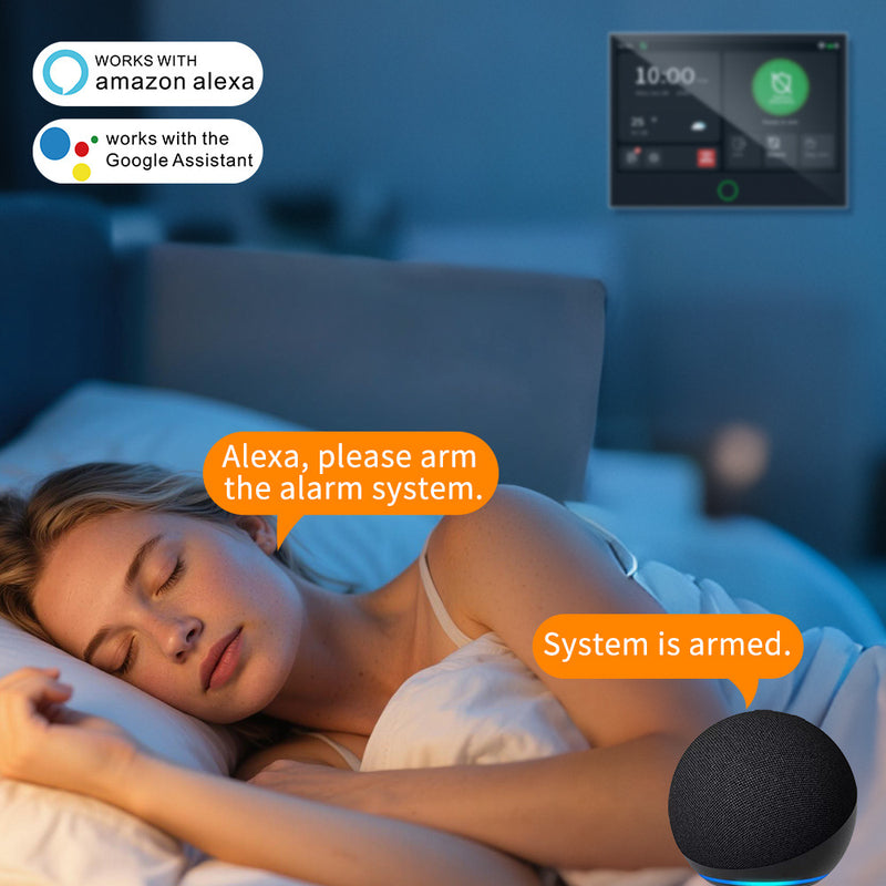 Cargue la imagen en el visor de la galería, Tuya WiFi+GSM 4G &amp; WIFI Touch Screen Wireless Home Security PIR SOS Alarm System Set

