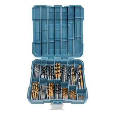 Hi-Spec 130 Piece drill Set DIY drilling in metal, wood and plastic with HSS steel drill with titanium coating